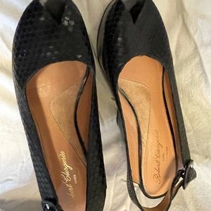 Robert clergerie leather wedge size 40